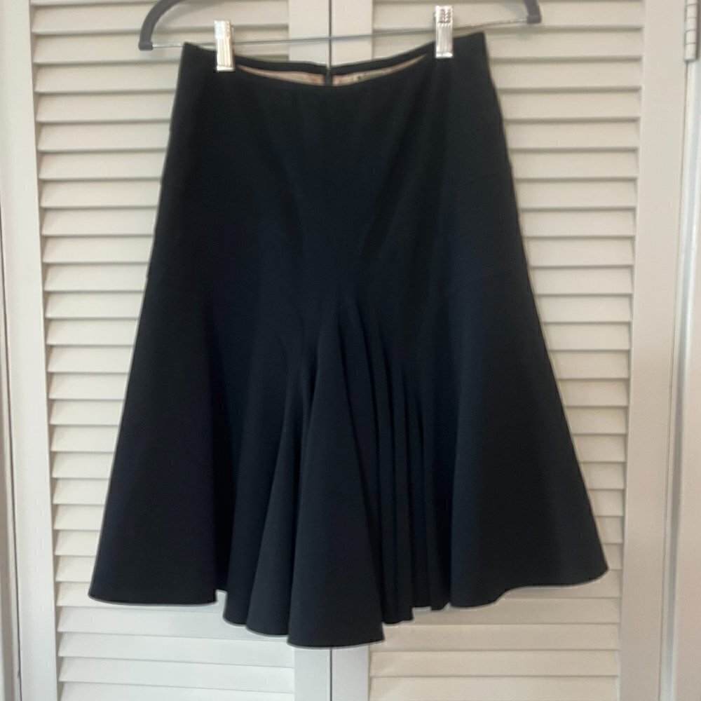 Anthropologie Elevenses skirt pleated flare black 4